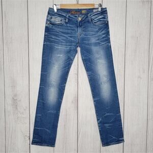 Mavi Emma Relaxed Straight Leg Medium Wash Distressed Jeans, size 28/32